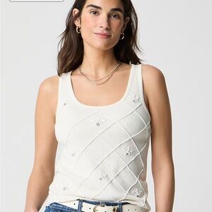 J. Crew Factory Embellished Tank Top